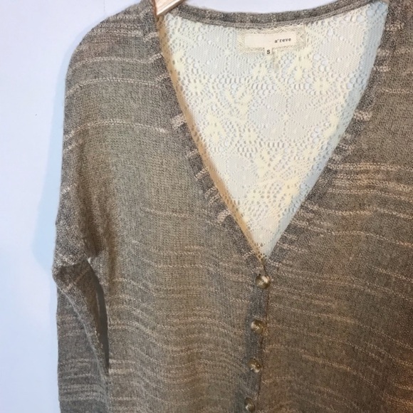 A’REVE Lace Back Tunic Cardigan - Picture 3 of 8